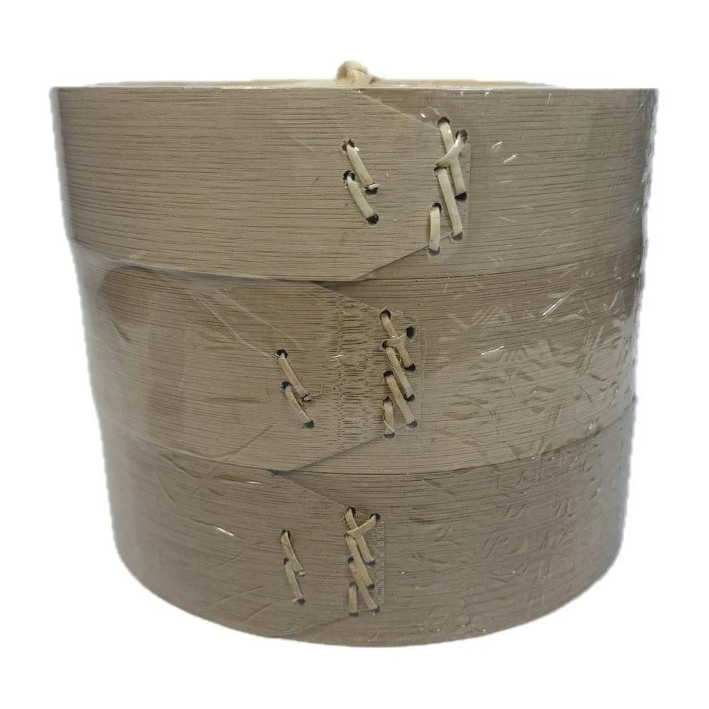NEW 3 Tier Bamboo Steamer Basket Set with Lid & 2 Ceramic Soy Sauce Bowls in Box